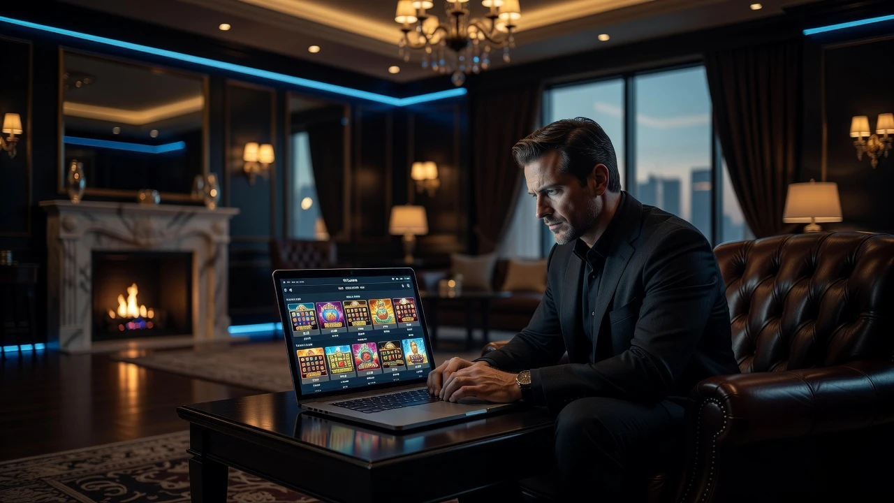 Избор на игра в NV Casino на лаптоп